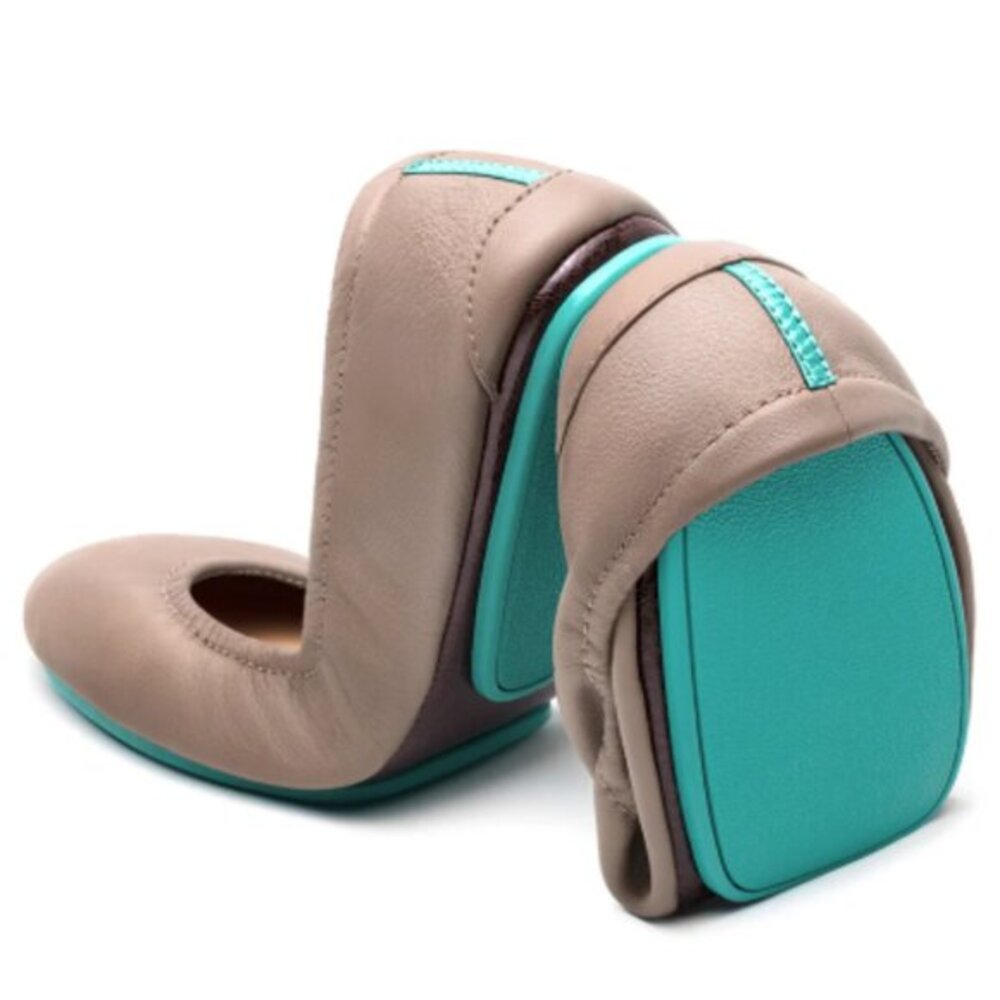 Tieks Soft Leather Ballet Flats in Taupe Tan Size 7